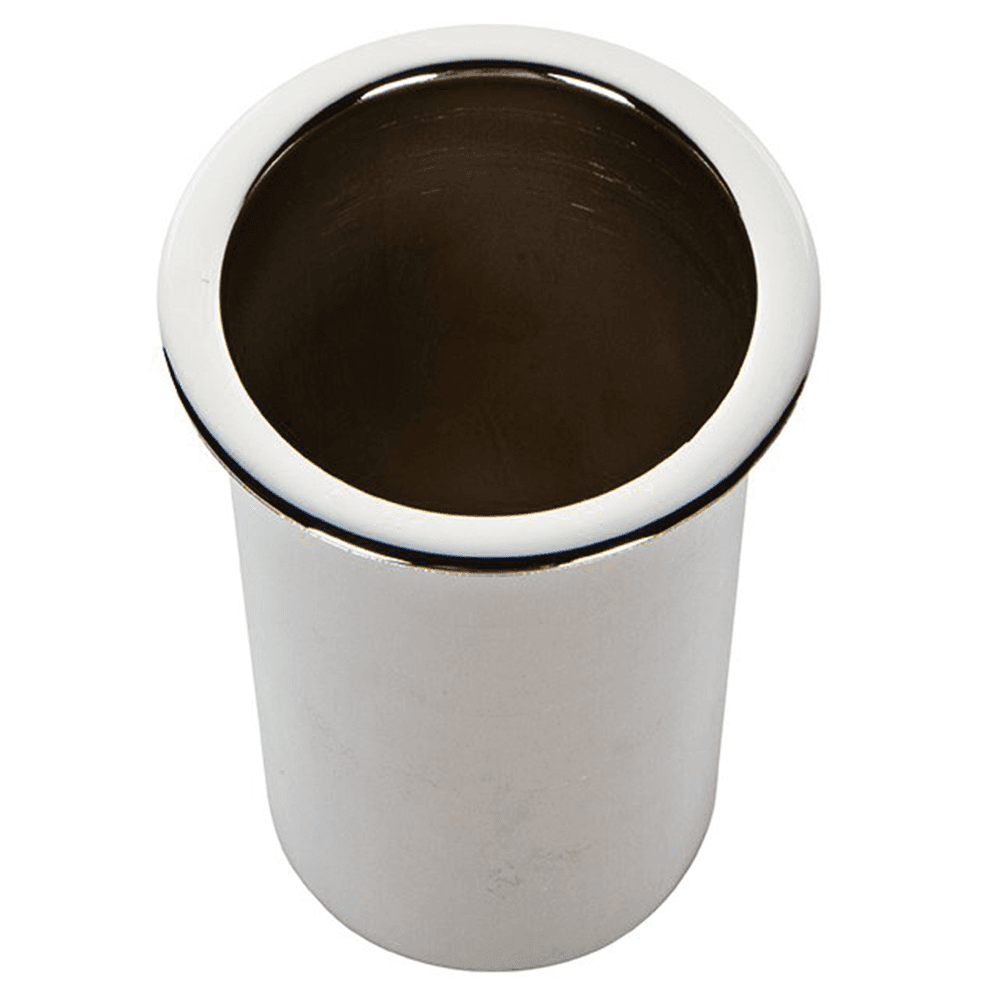 Round Large Curling Iron Holder, Polished Chrome