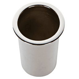 Round Large Curling Iron Holder, Polished Chrome