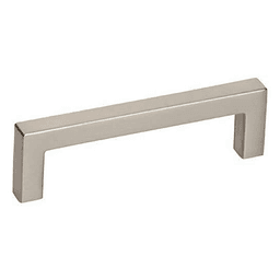 3-25/32" Square Bar Drawer Pull, Satin Nickel
