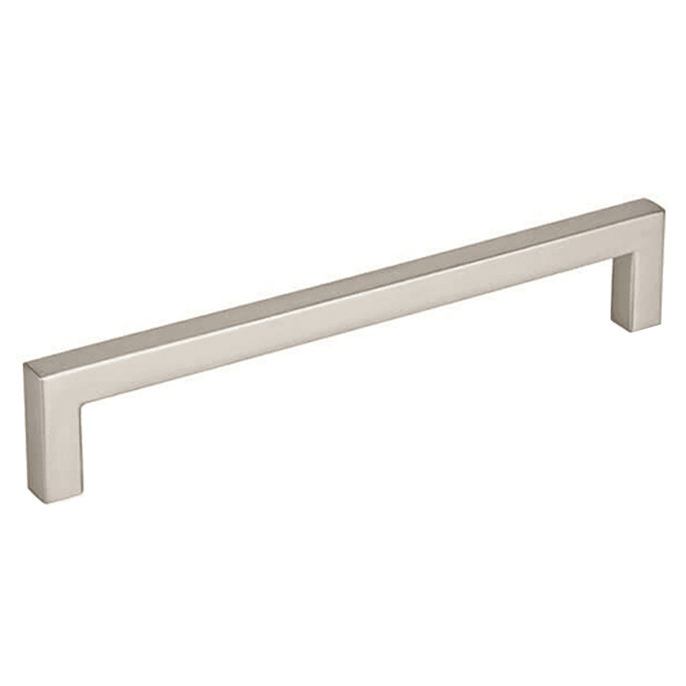 6-5/16" Square Bar Drawer Pull, Satin Nickel