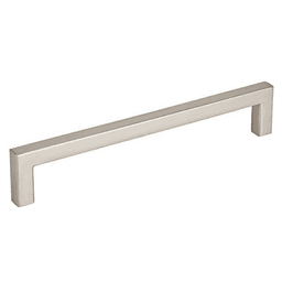 6-5/16" Square Bar Drawer Pull, Satin Nickel
