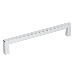 6-5/16" Square Bar Drawer Pull, Polished Chrome