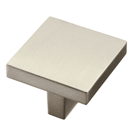 1-25/32" Flat Square Cabinet Knob, Satin Nickel