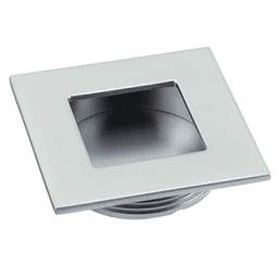 1-19/32" Square Frame Flush Pull, Matte Chrome