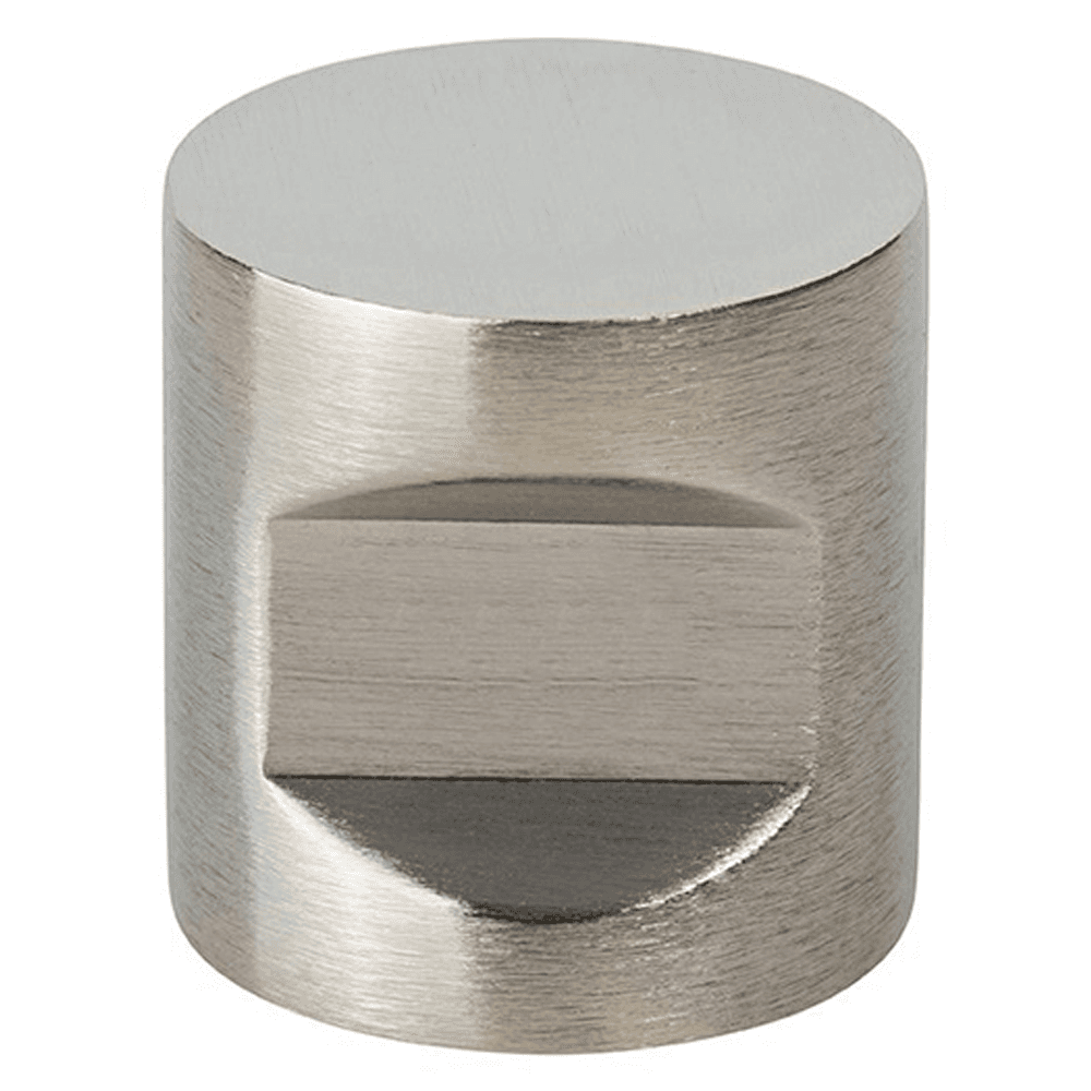 7/8" Notched Cylindrical Cabinet Knob, Satin Chrome