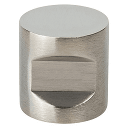 7/8" Notched Cylindrical Cabinet Knob, Satin Chrome