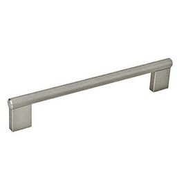 6-5/16" Knurled Bar Drawer Pull, Satin Aluminum