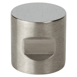 1-1/8" Notched Cylindrical Cabinet Knob, Satin Chrome