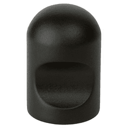 3/4" Notched Cylindrical Cabinet Knob, Matte Black