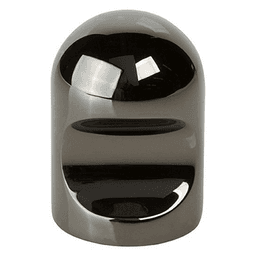 1-3/32" Notched Cylindrical Cabinet Knob, Black Chrome