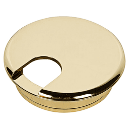 3" Grommet Cap and Liner Set for 2-1/2" Hole, Polished Brass