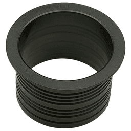 3" Adjustable Depth Desk Grommet Liner for 2-1/2" Hole, Matte Black