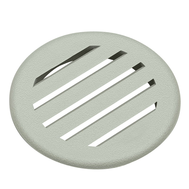 3" 1-Piece Air Vent Grommet Cap for 2-1/2" Hole, Light Gray
