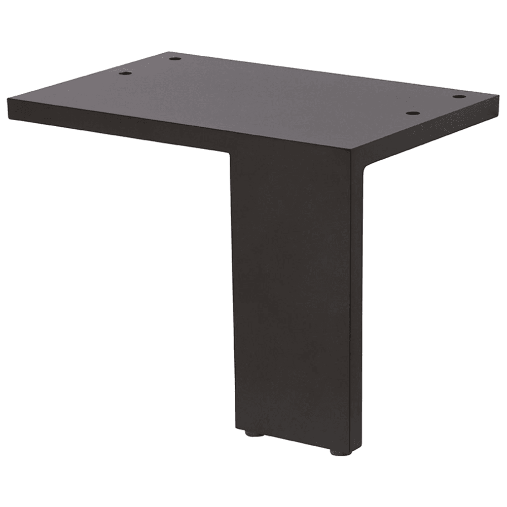 3-15/16" Wide x 4-3/8" High Right Slim Corner Furniture Leg, Matte Black