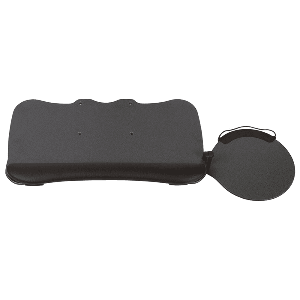 KP7 Adjustable Keyboard Tray with Swiveling Mouse Platform, Under-Mount, Matte Black