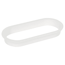 6-1/2" Large Oval Desk Grommet Liner, White
