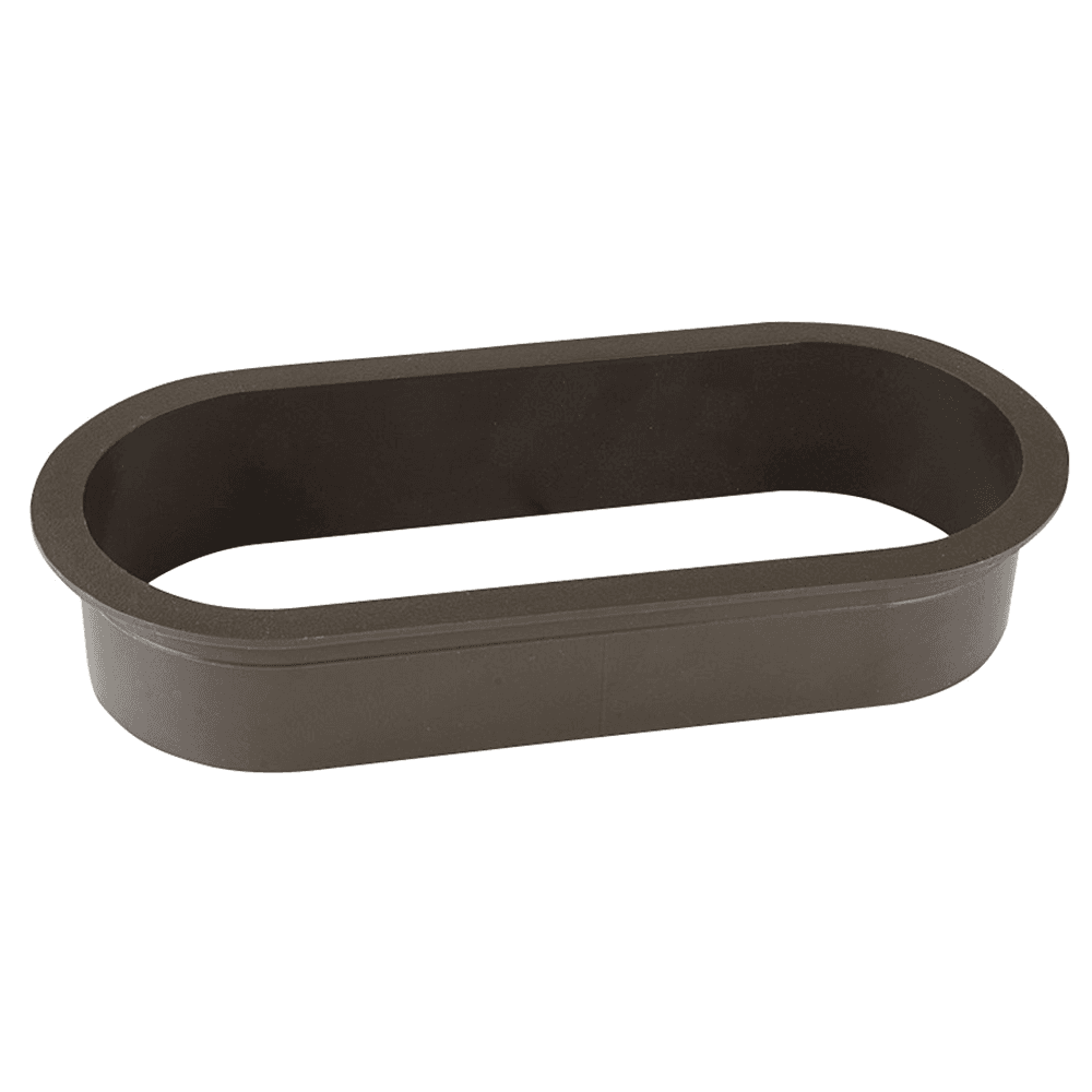6-1/2" Extended Depth Large Oval Desk Grommet Liner, Matte Black