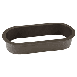 6-1/2" Extended Depth Large Oval Desk Grommet Liner, Matte Black