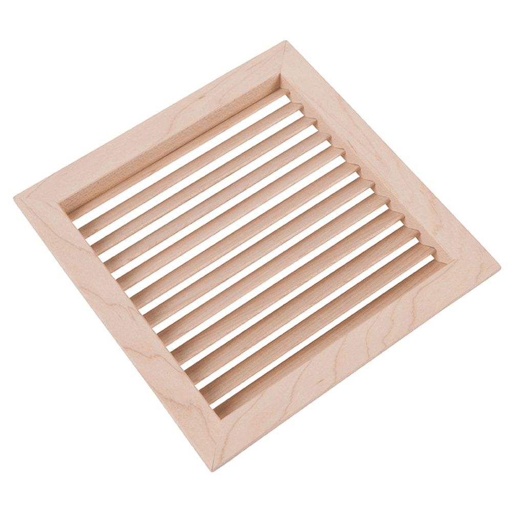 6-9/16" Square Air Vent Grille for 5-15/16" Hole, Maple