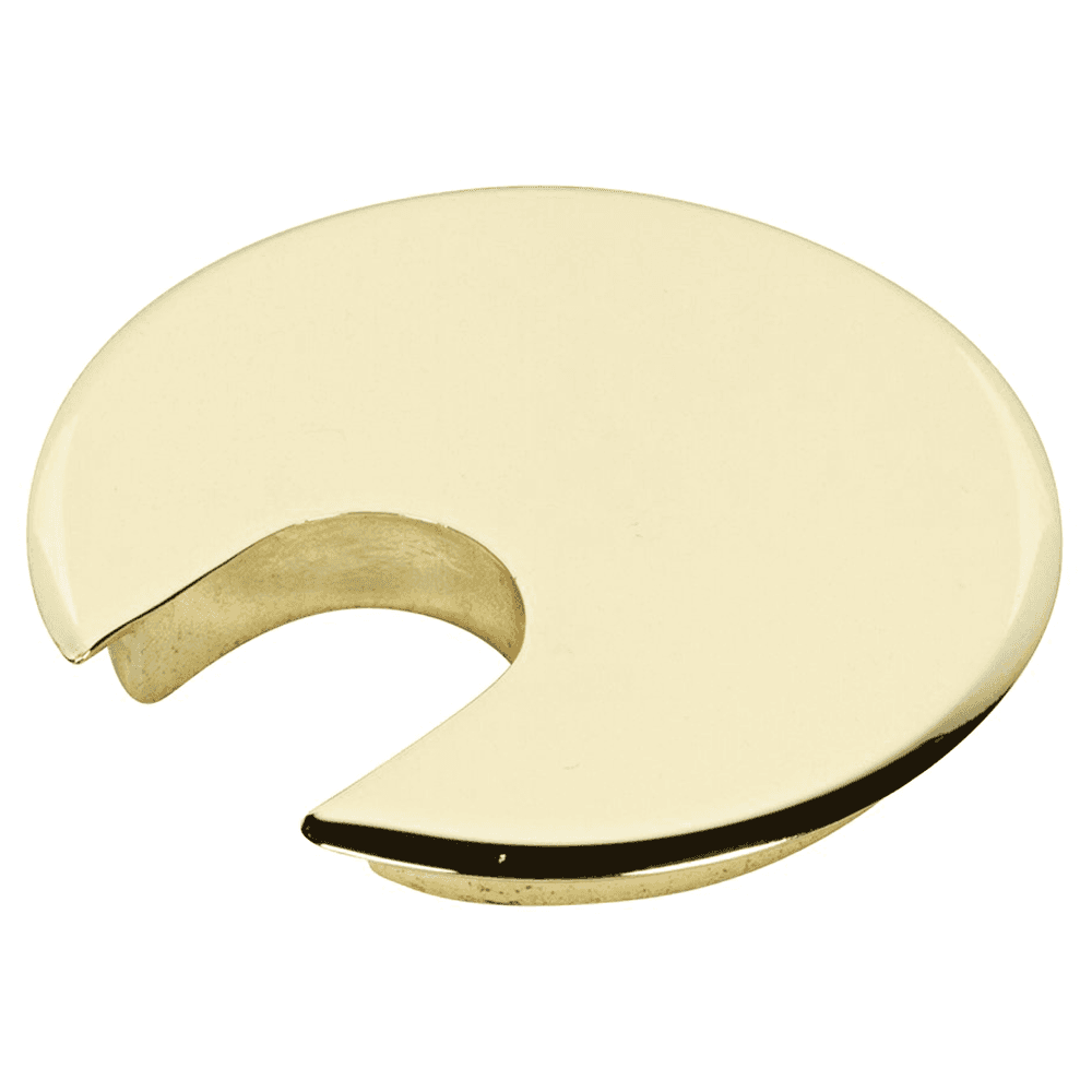 2" Desk Grommet Cap for 1-3/4" Hole, Polished Brass