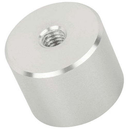 1-1/4" x 1" Aluminum Stand-Off Barrel, Satin Aluminum Finish