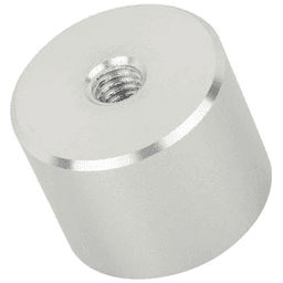 1-1/4" x 1" Aluminum Stand-Off Barrel, Satin Aluminum Finish