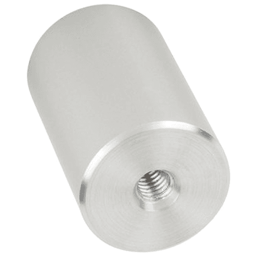 1-1/4" x 2" Aluminum Stand-Off Barrel, Satin Aluminum Finish