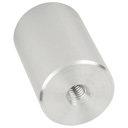 1-1/4" x 2" Aluminum Stand-Off Barrel, Satin Aluminum Finish
