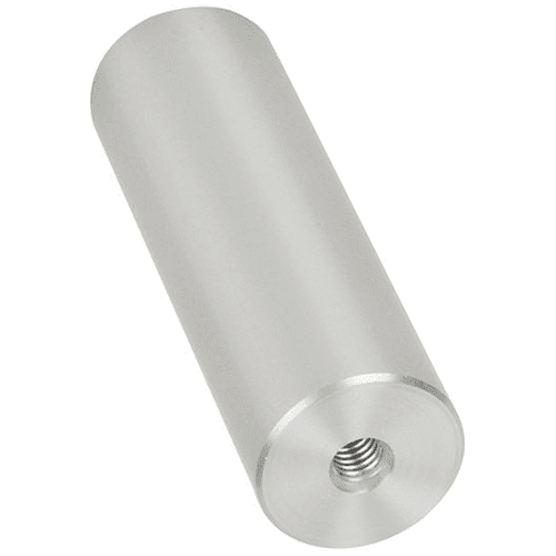 1-1/4" x 4" Aluminum Stand-Off Barrel, Satin Aluminum Finish
