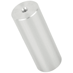 1-1/2" x 4" Aluminum Stand-Off Barrel, Satin Aluminum Finish