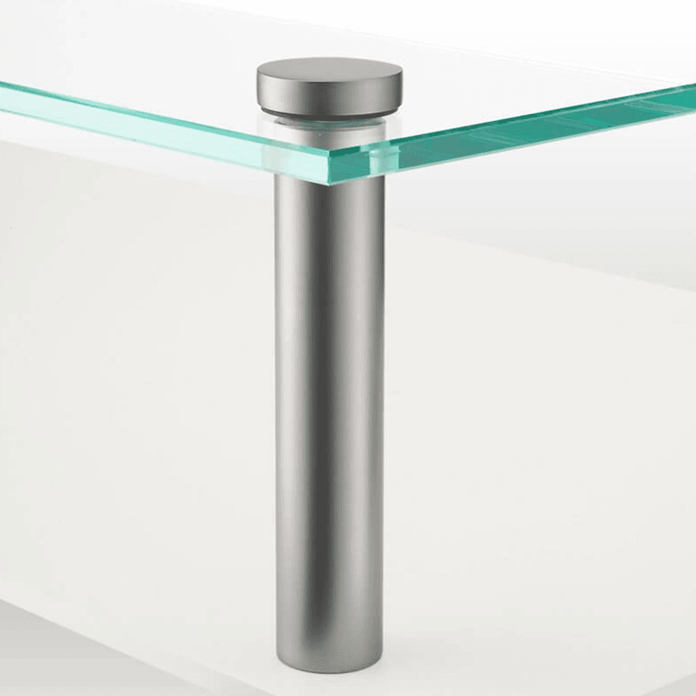 8" x 6" Straight Shelf Bracket, Crystallite Chrome Finish