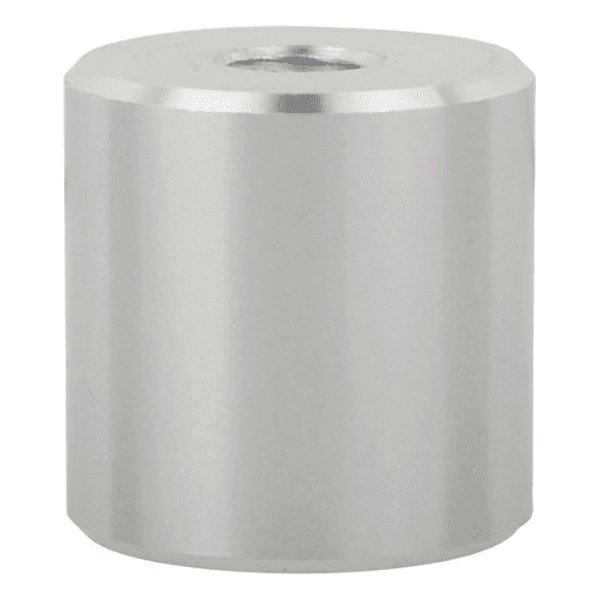 1" x 1" Aluminum Stand-Off Barrel, Satin Aluminum Finish