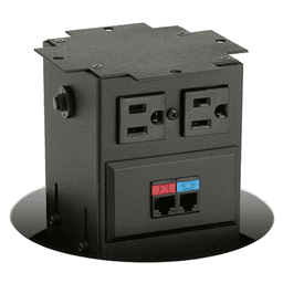 4-7/16" Spring Loaded Power Grommet, Matte Black
