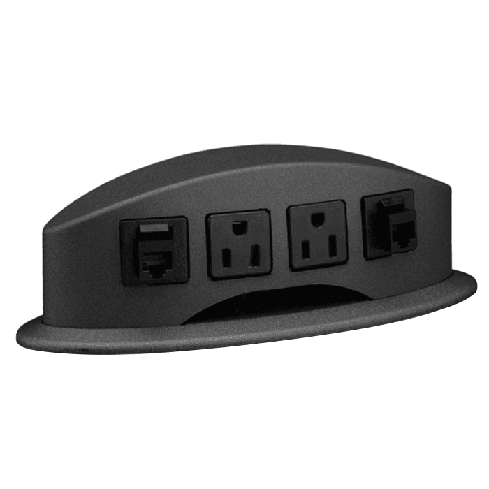 8-3/8" Hole Mount Power Grommet, Matte Black