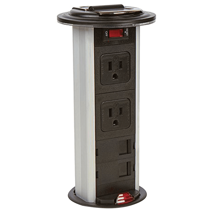 4-1/16" Kitchen Power and Data Grommet, Matte Black