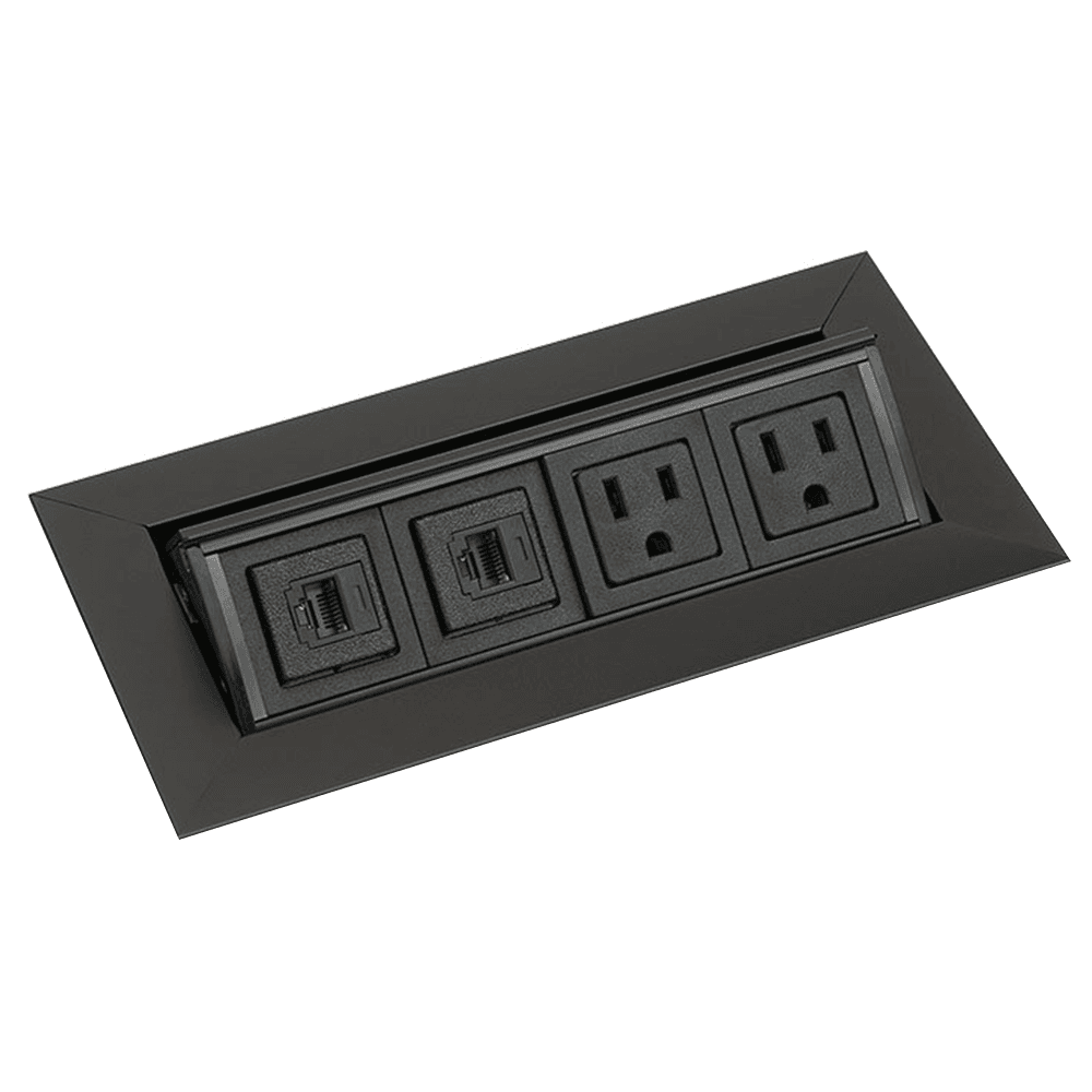 8-5/16" Medium Pop-Up Power Grommet, Black