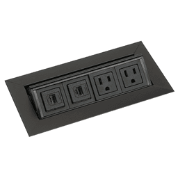8-5/16" Medium Pop-Up Power Grommet, Black