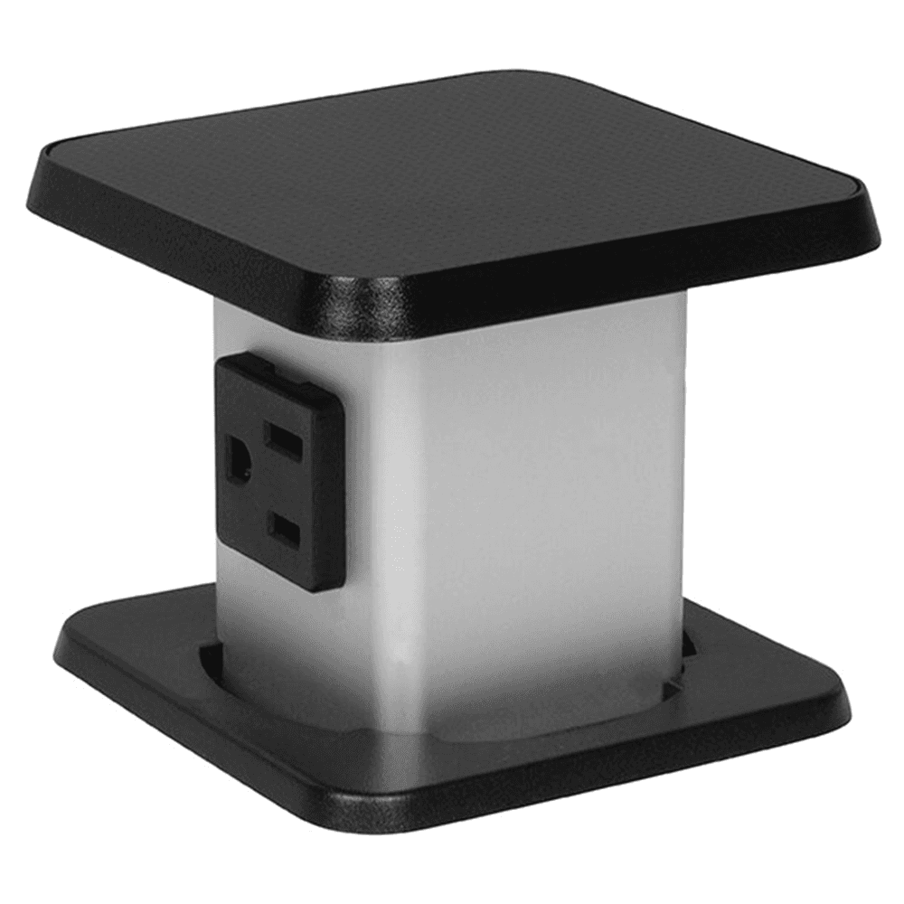 3-5/8" Pop-Up Power Grommet with 2 Electric Outlets, Black Microdot