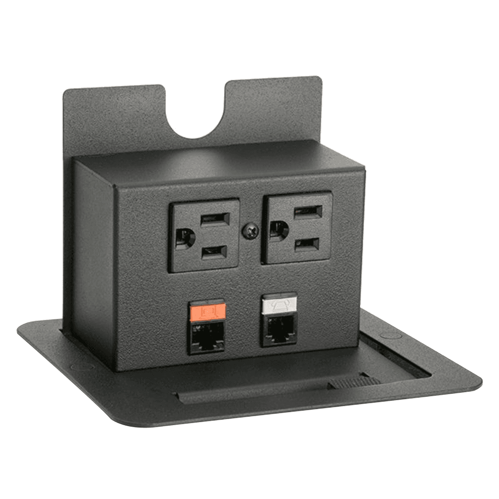 5-25/32" Compact Flip-Up Power Grommet, Matte Black