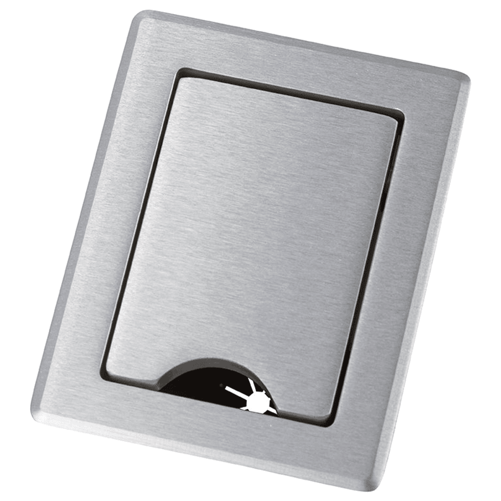 2-31/32" Deep Unit with Shutter Bushing Grommet, Satin Aluminum