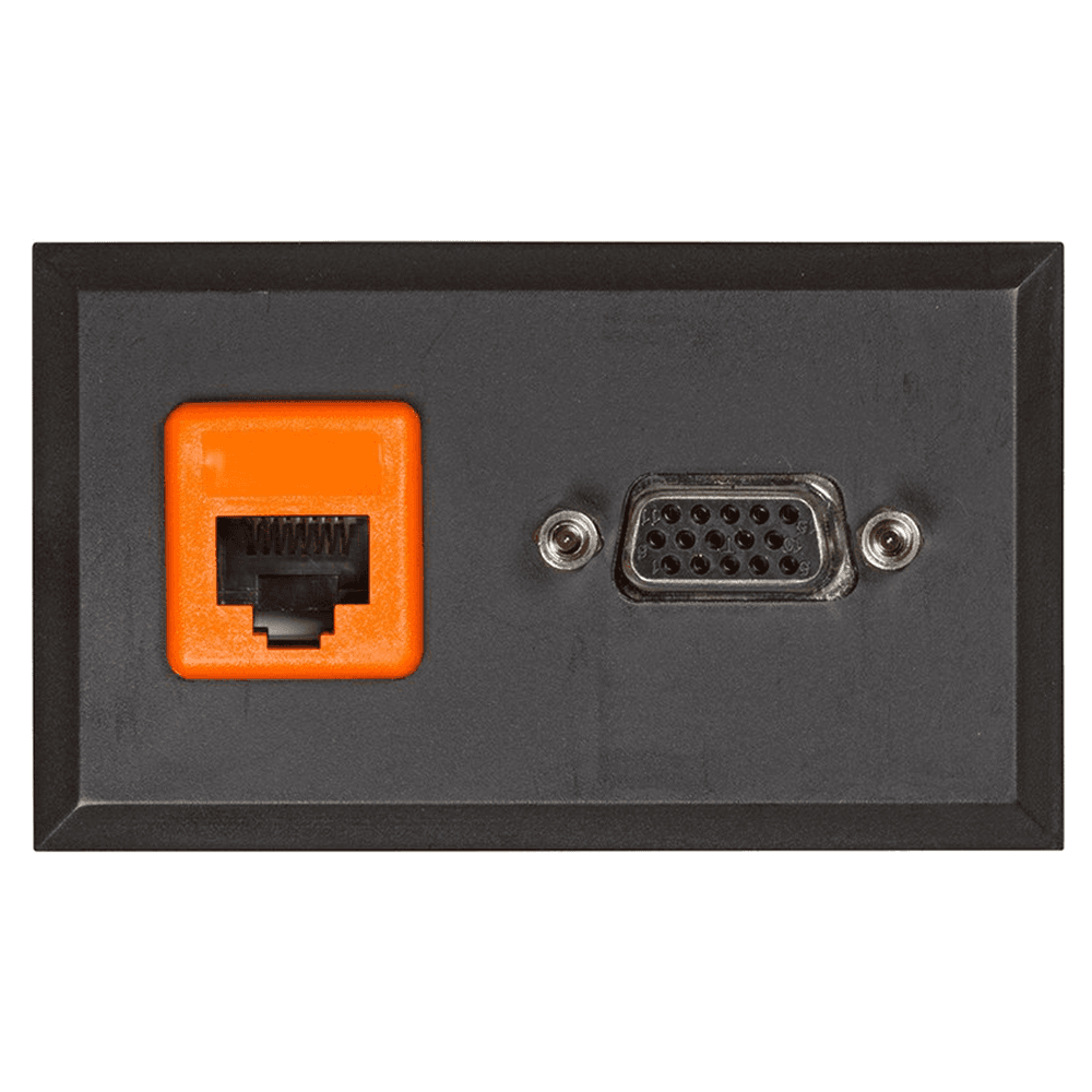 Power Grommet for VGA 15 Pin Female to Female, Black