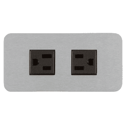 5" Flush Power Grommet, Metallic Silver
