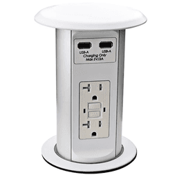 4-3/4" Pop-Up Kitchen Power Grommet, Matte White