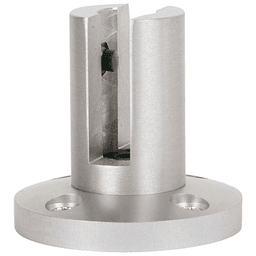 PGRP Panel Bracket with Round Base, Satin Aluminum Finish