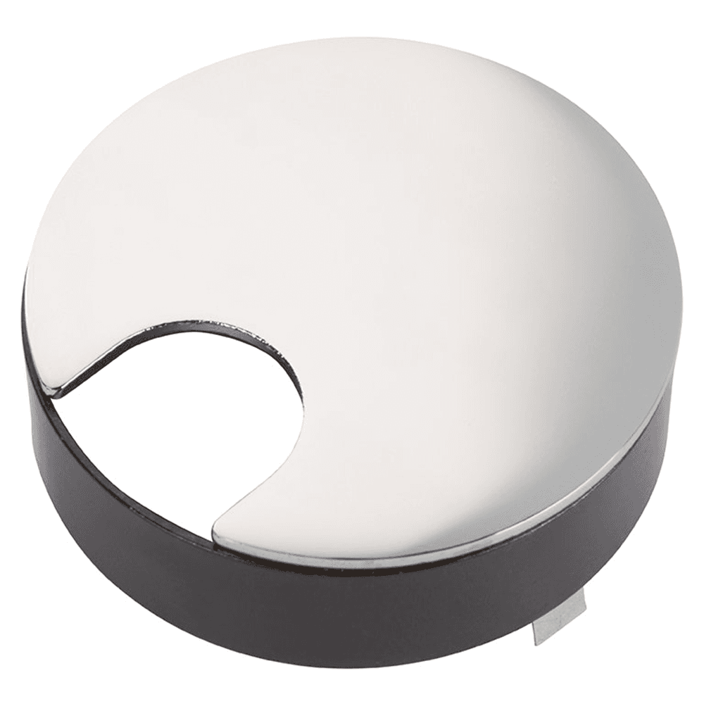 Flush Mount Desktop Grommet for 3" Hole, Polished Chrome