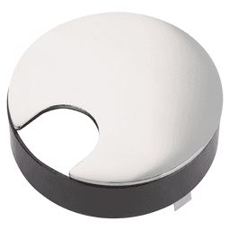 Flush Mount Desktop Grommet for 3" Hole, Polished Chrome