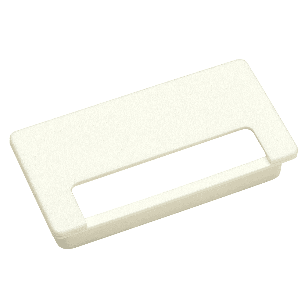 4" Rectangular Desk Grommet Set, White