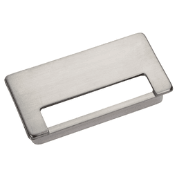 4" Rectangular Desk Grommet Set, Satin Chrome