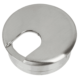 2" Plated Grommet Set for 1-3/4" Hole, Satin Chrome