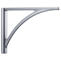 11" x 9-1/4" Shelf Bracket, Metallic Silver Finish